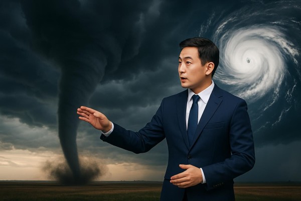 태풍 토네이도 합성영상