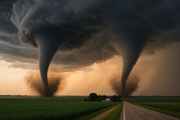 Pilger twin tornadoes